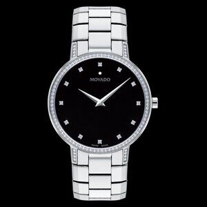 Movado Faceto 39mm Stainless Steel Black Dial